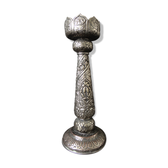 Former silver metal candlestick 29cm Eastern Persian circa 1930