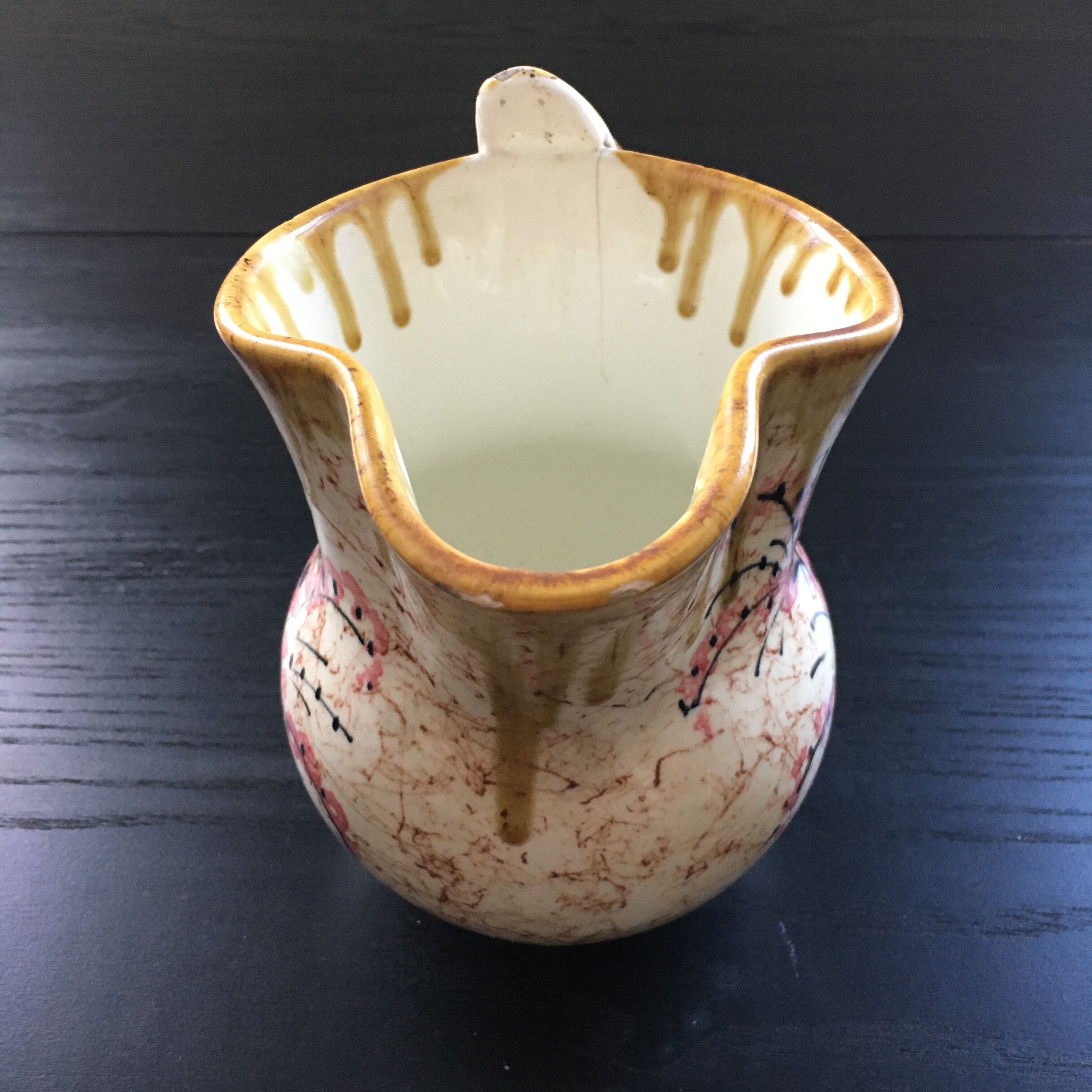 English pink flowered pitcher