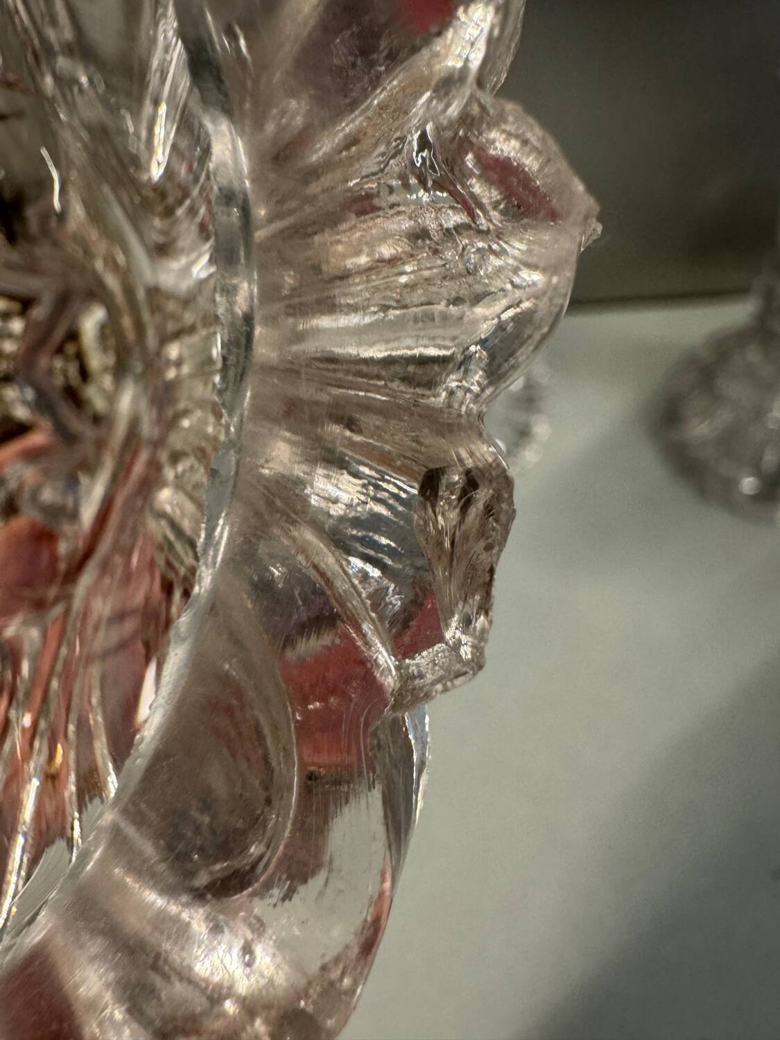 Pair of cut glass candlesticks – Napoleon III period