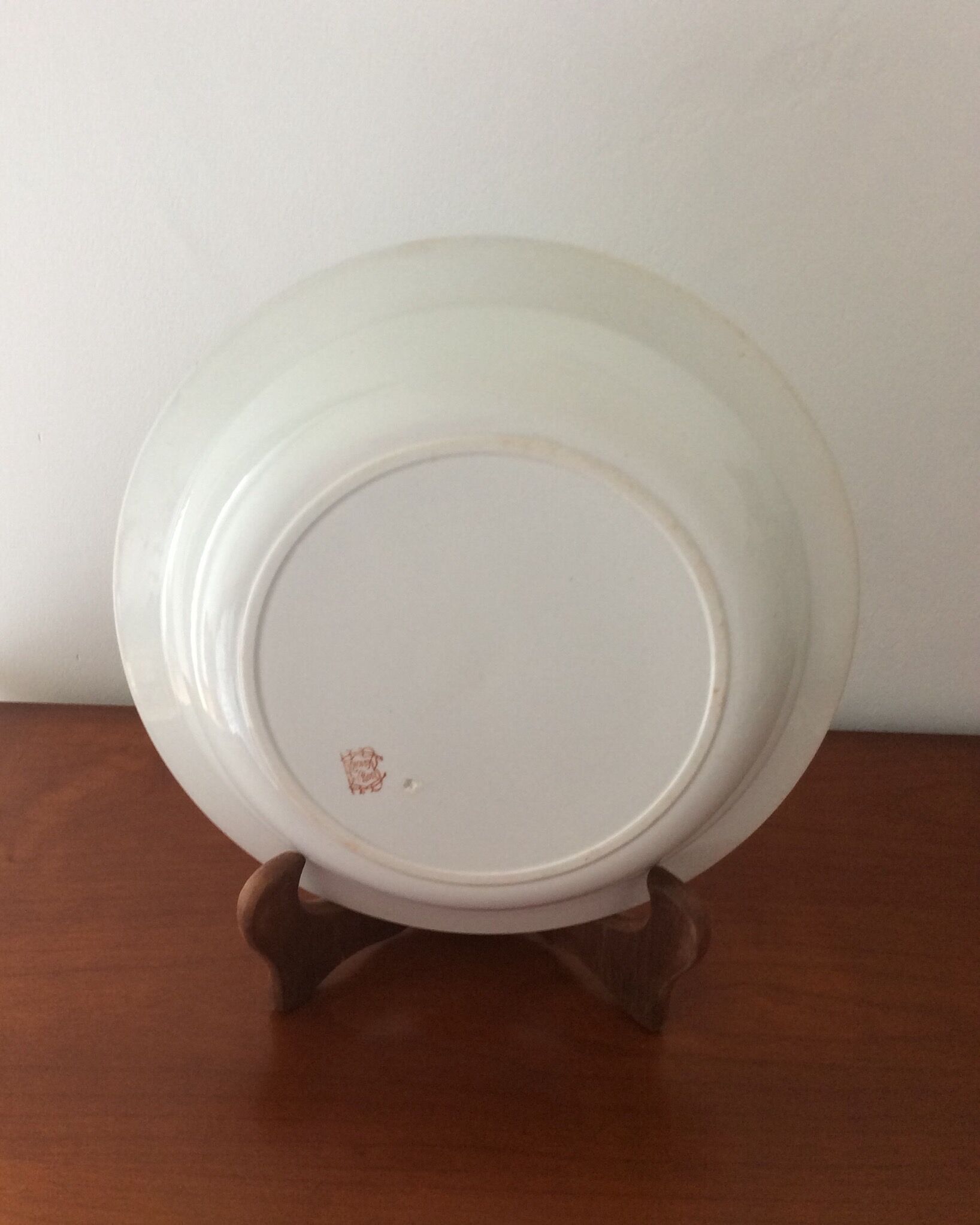 Old hollow dish round earthenware choisy le roi