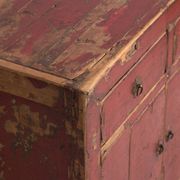 Antique pine sideboard with original red paint – China, circa 1920