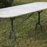 Marble bistro table and cast iron Godin