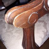 Paire de fauteuils acajou coloniaux