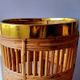 Brass and rattan umbrella stand 1970