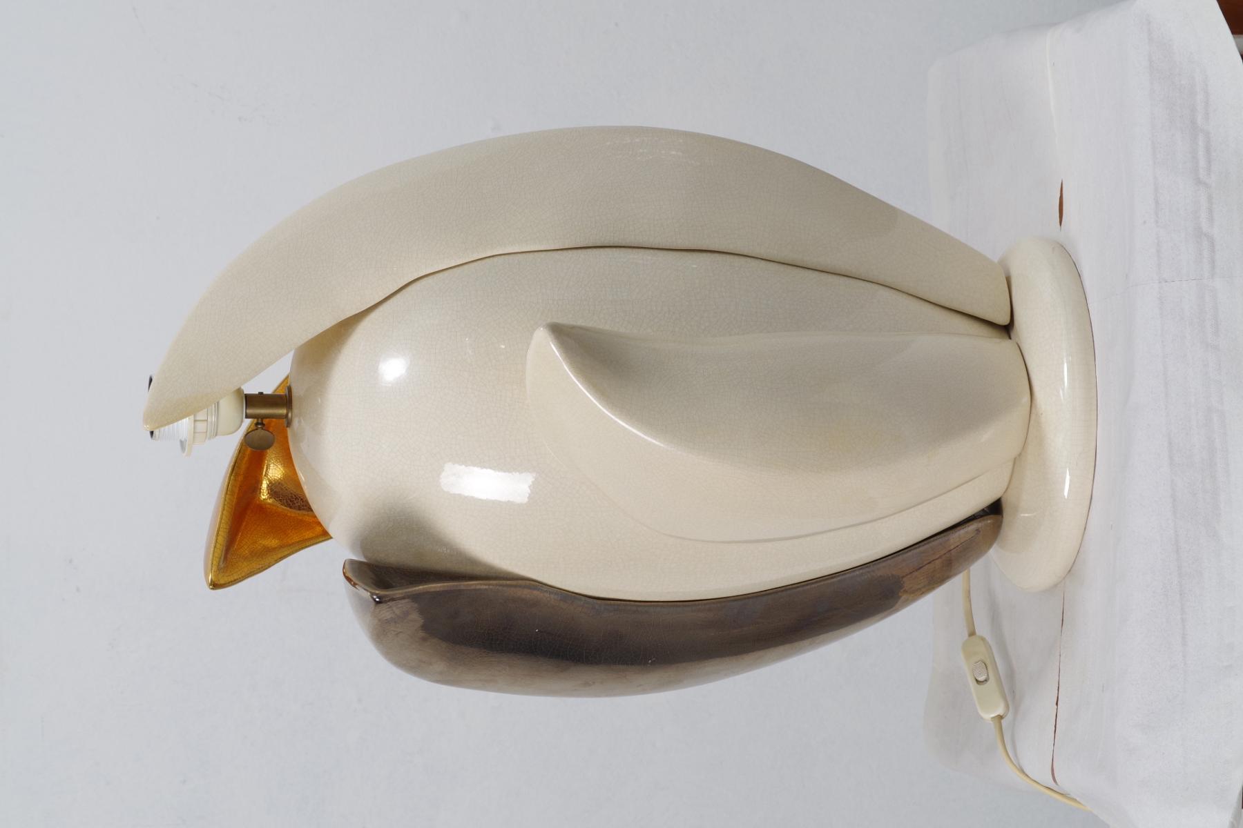 Floral vintage desk lamp by Francis Brown