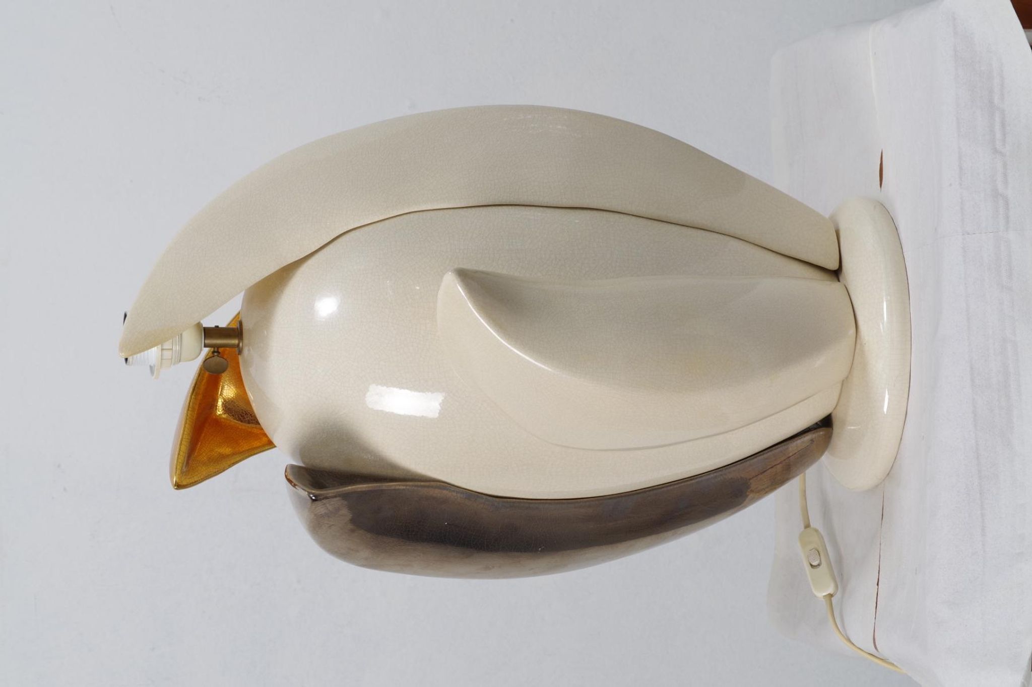Lampe de bureau vintage florale par Francois Chatain