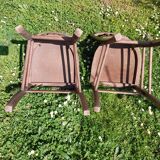 2 vintage wooden bistro chairs