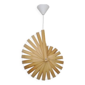 Suspension Nautilus en lamelles de bois Années 2000