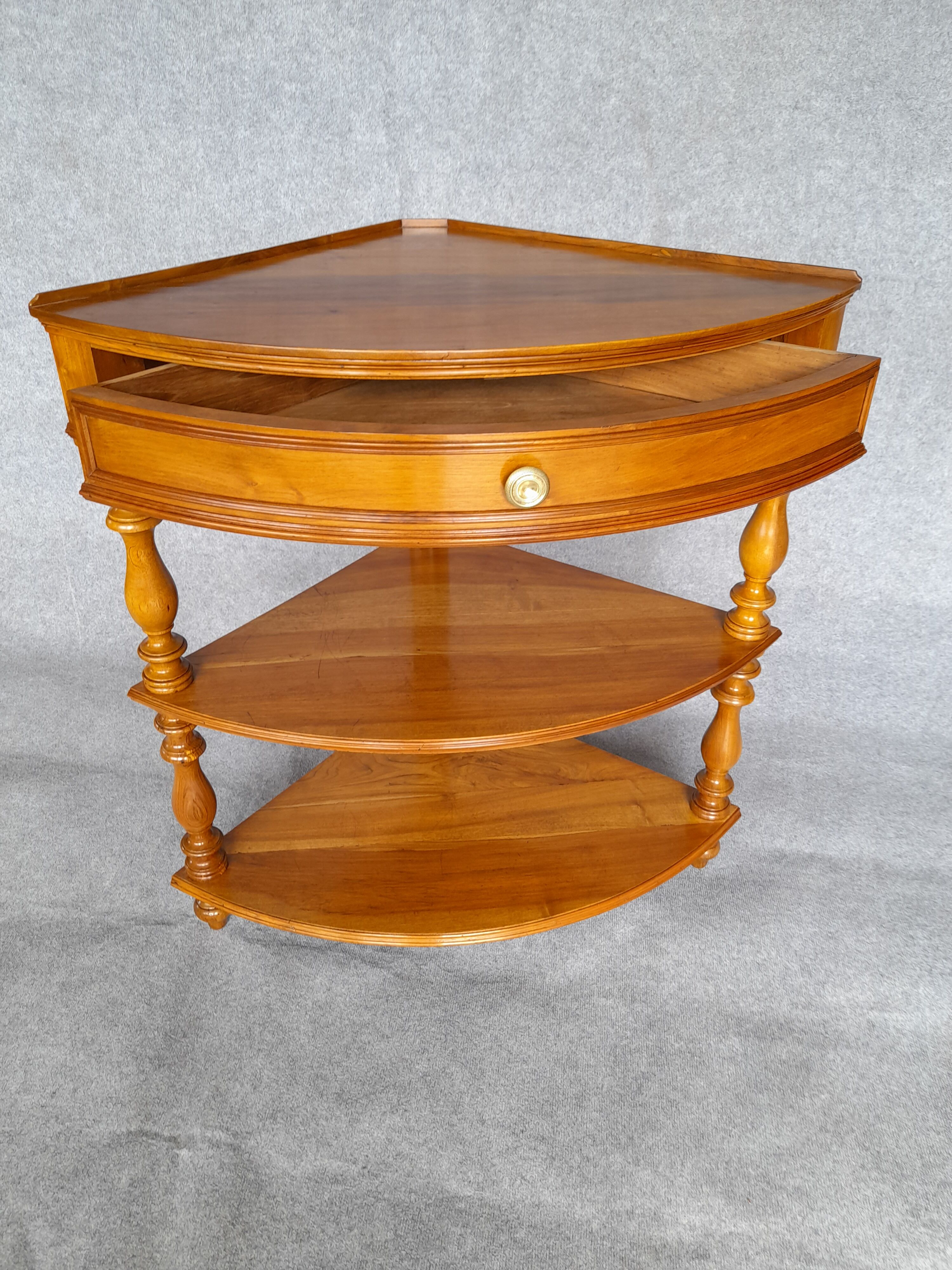 Mid-19th century walnut corner cabinet