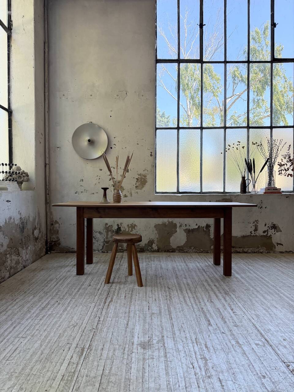 Walnut farmhouse table 2.10m from the 50s