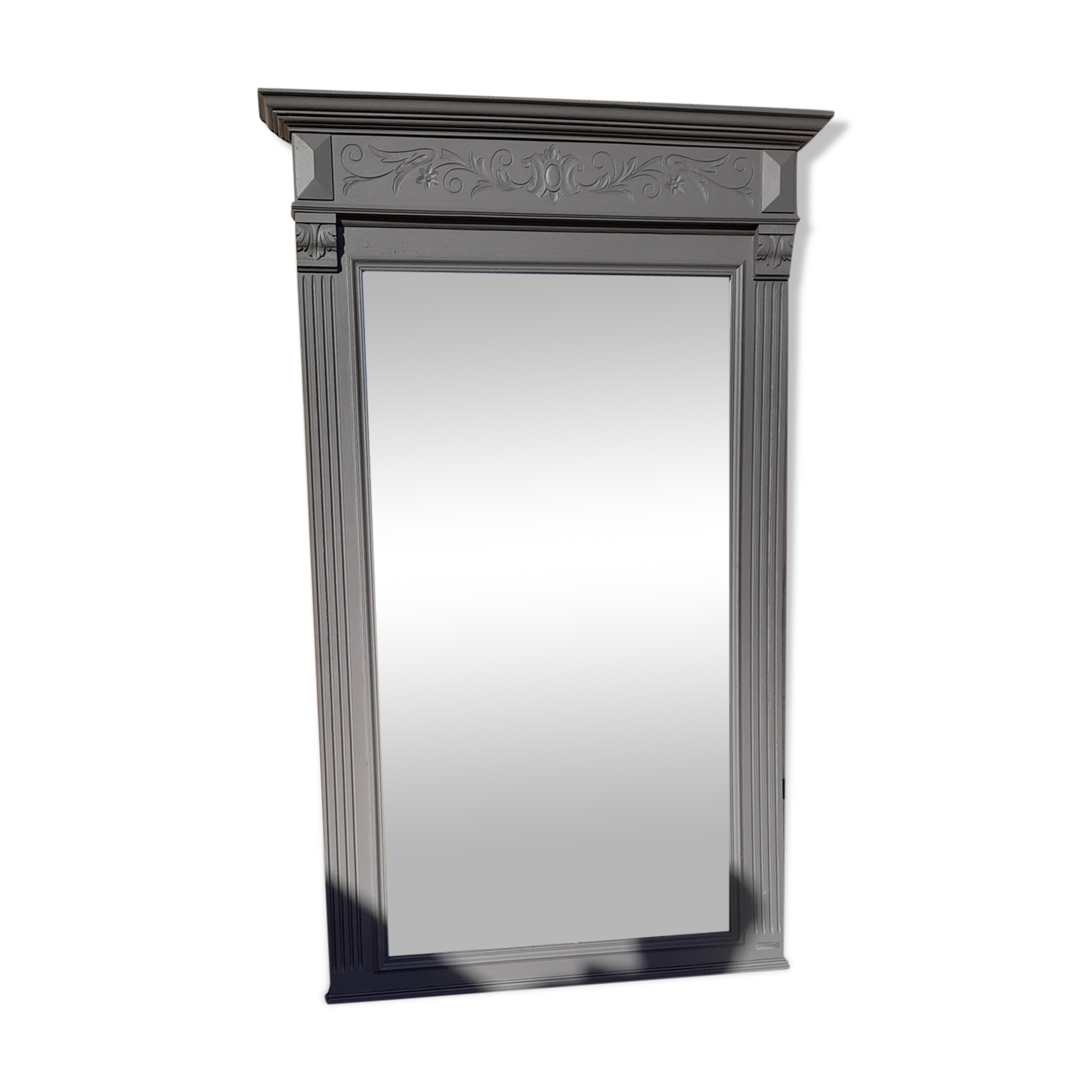 Beveled trumeau mirror