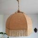 Bohemian hanging lamp cannage and vintage fringes