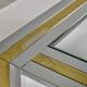 Square coffee table in brass, chrome and glass by Renato Zevi, Italy, 1970s