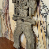 Ancient wooden sculpture – Finely carved Indonesian deity - 19th century