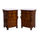 Rare pair of Italian display furniture from the Charles X period in mahogany.