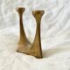 Harjes Brutalist Bronze Candle Holder