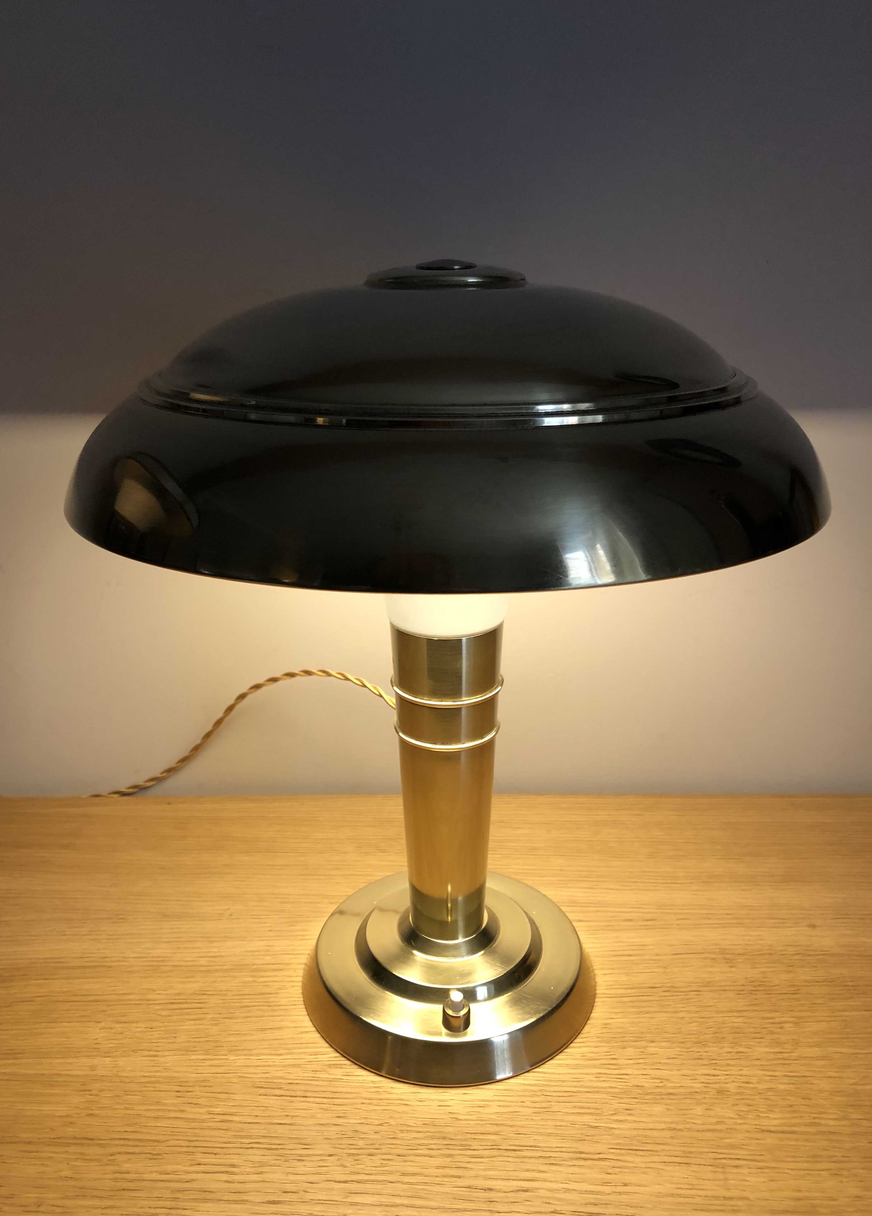 Old brass mushroom lamp 1930