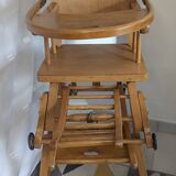 Chaise haute ancienne bébé vintage années 40
