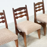 Set of four dining chairs by Guillerme & Chambron