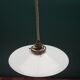 White opaline hanging lamp cable hemp