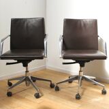 Pair of Mizar office chairs, Matteo Grassi
