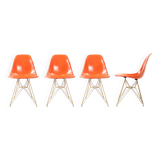 Orange Eiffel Base Chair By Charles And Ray Eames For Herman Miller, 1960s