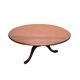 Antique English Oval Mahogany Coffee Table, late 1800s