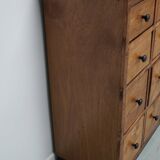 Large German Pine Industrial Apothecary / Shop Cabinet, 1950s