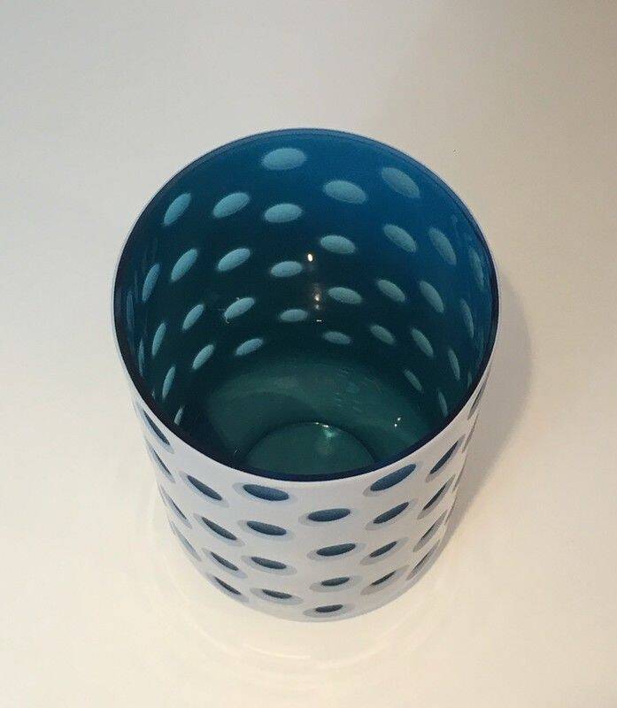 Vase design en verre overlay