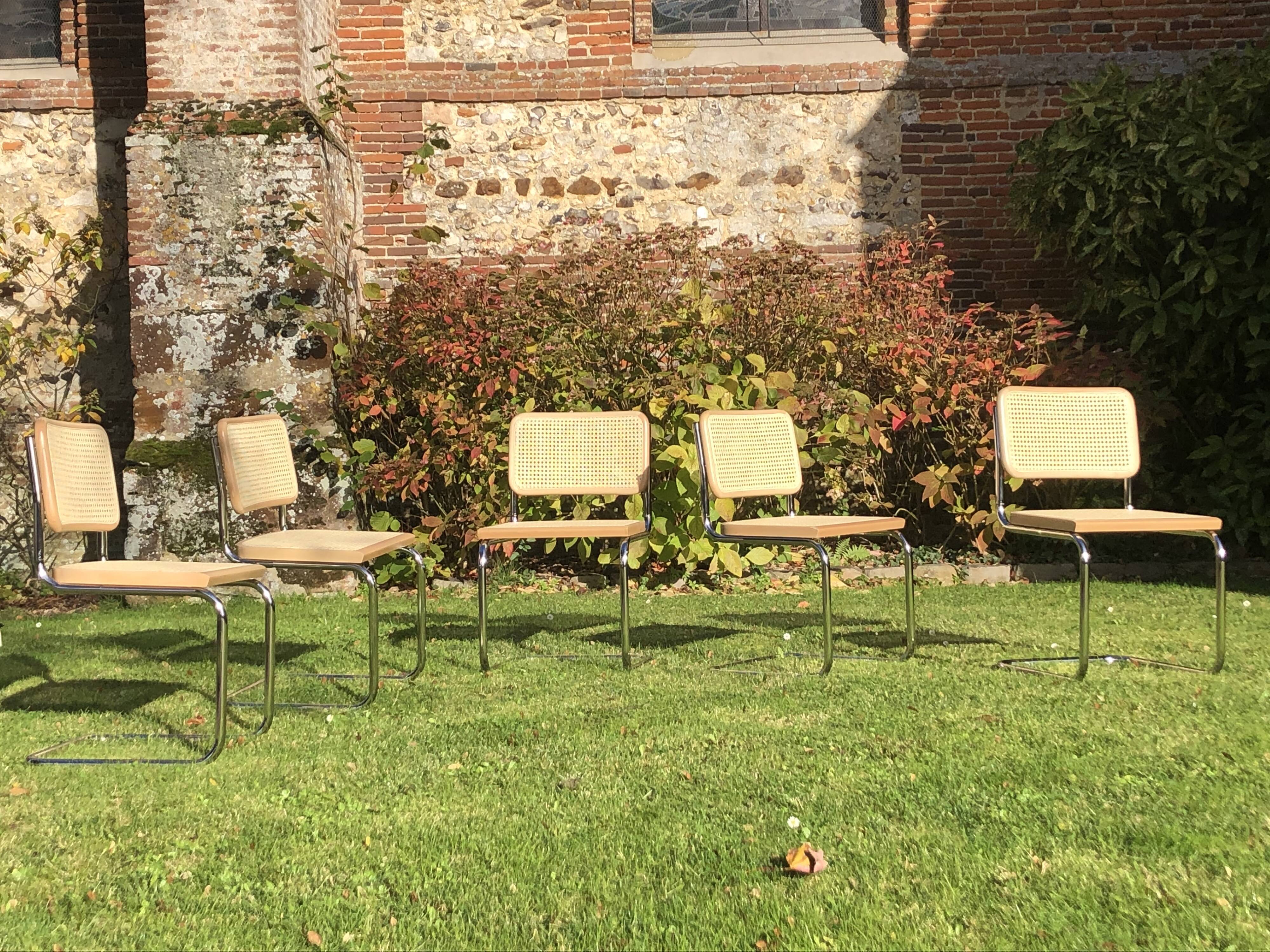 Series of 5 chairs by Marcel Breuer