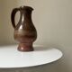 carafe vase vintage en céramique grès rouge vers 1970