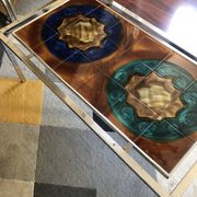 Table basse Designeuse Italienne Juliette Belarti céramique émaillée pieds