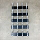 Wall-mounted coat rack with 4 designer hooks, Cyprès model, by Unilux