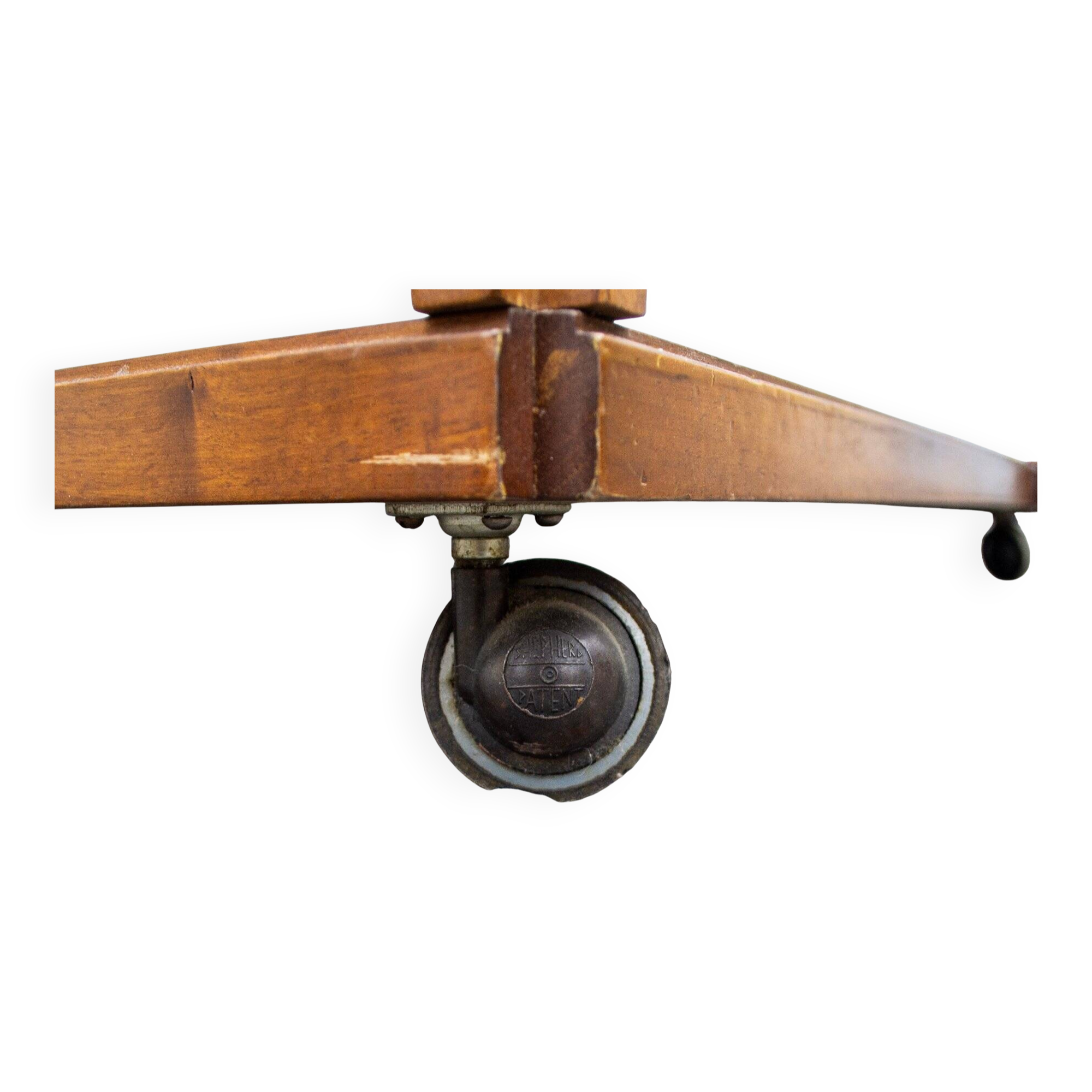 Wooden and chrome-plated metal bar cart, 1950s