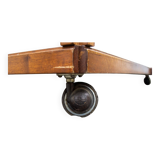 Wooden and chrome-plated metal bar cart, 1950s