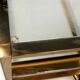 Vintage chrome and gold side table from the 1980s.