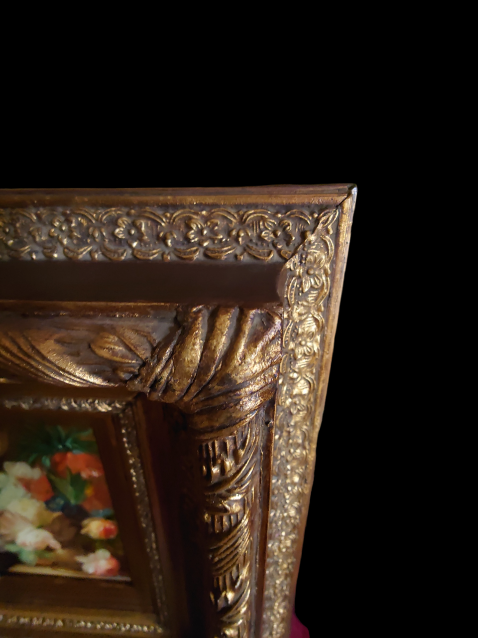 Oil on wood signed gilded frame XX centuries