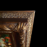 Oil on wood signed gilded frame XX centuries