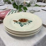 6 assiettes plates anciennes made in france digoin