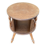Gueridon side table turned wood