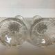 Pair of moulded glass candlesticks