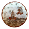 "Large Dish of a Samurai Duel on Horseback, Kutani, Japan, Meiji Era 19th Century"