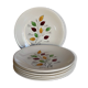 Sept assiettes vintages en faïence fine de Gien service Gentilly