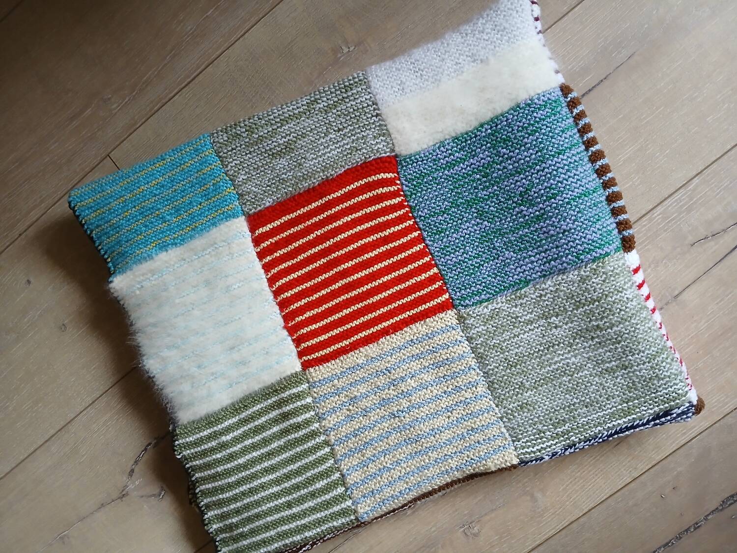 Wool patchwork blanket