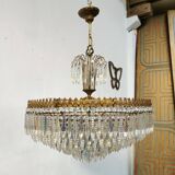 Vintage chandelier 8 lights and brass