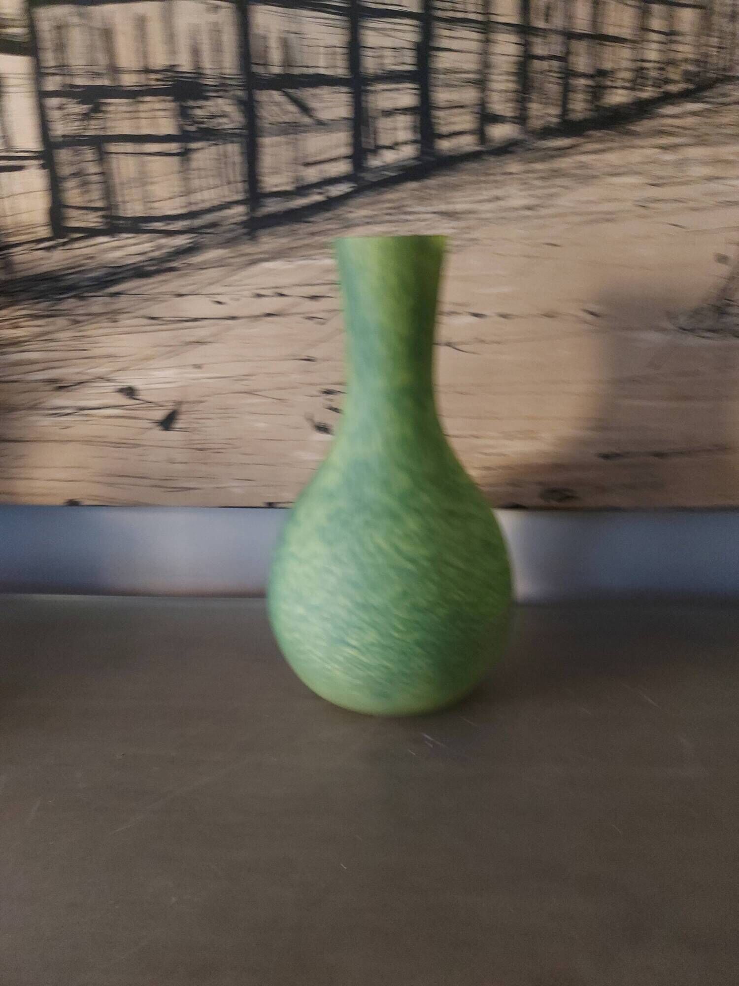 Vase years 80, 90's in blown glass, Habitat