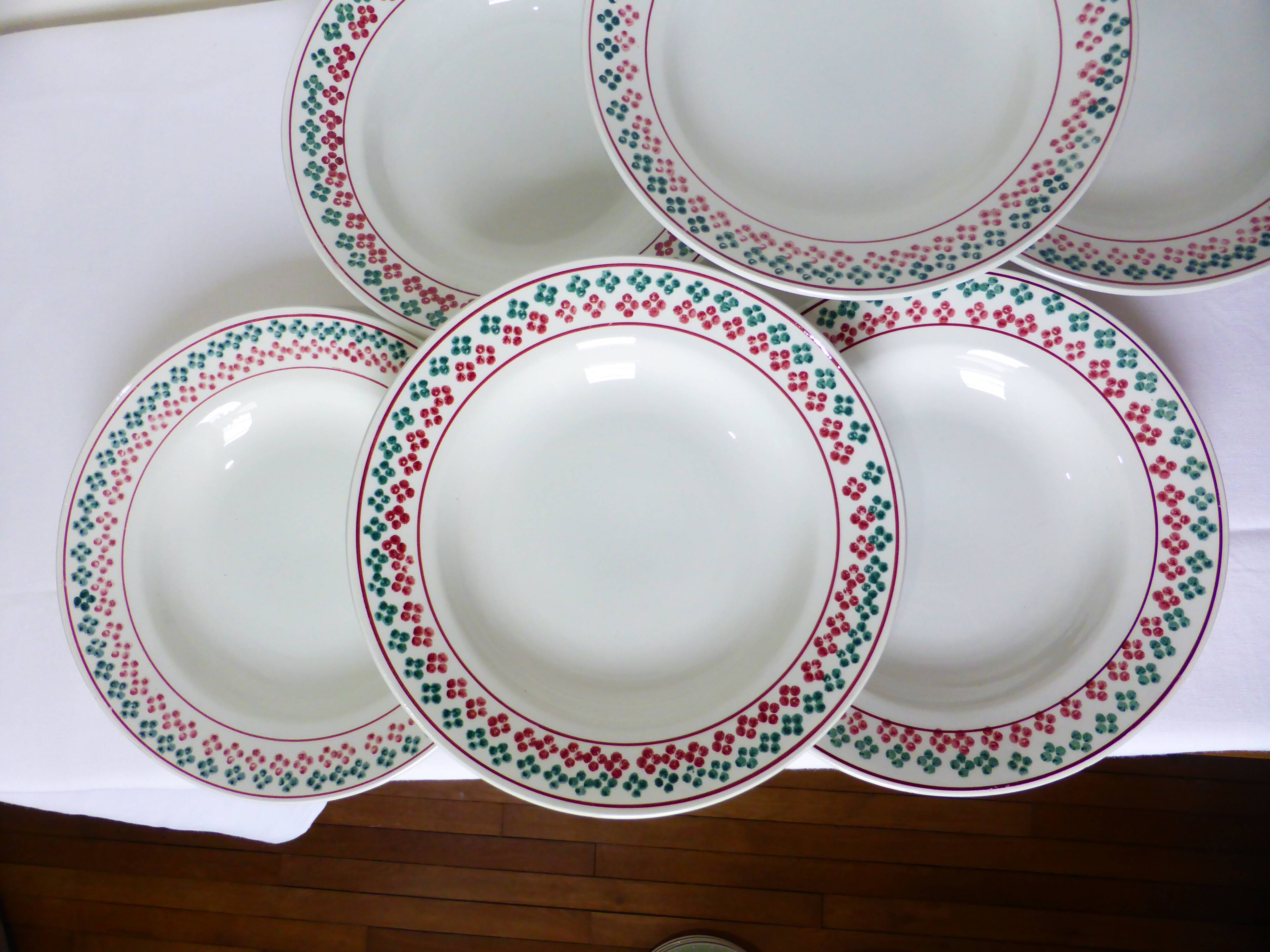 6 vintage soup plates from Céranord St Amand 220505