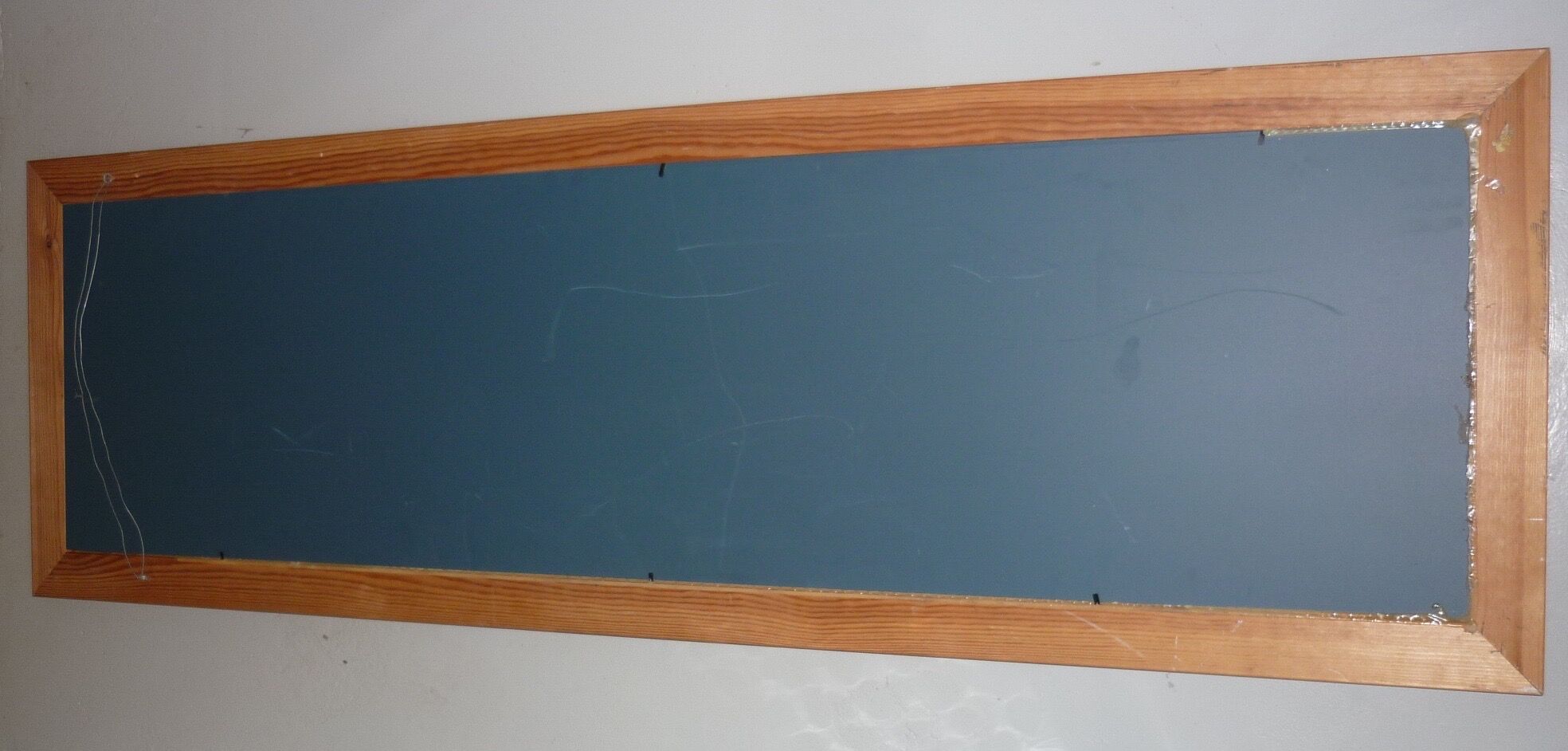 Mirror domed wooden frame 140X45, 80s