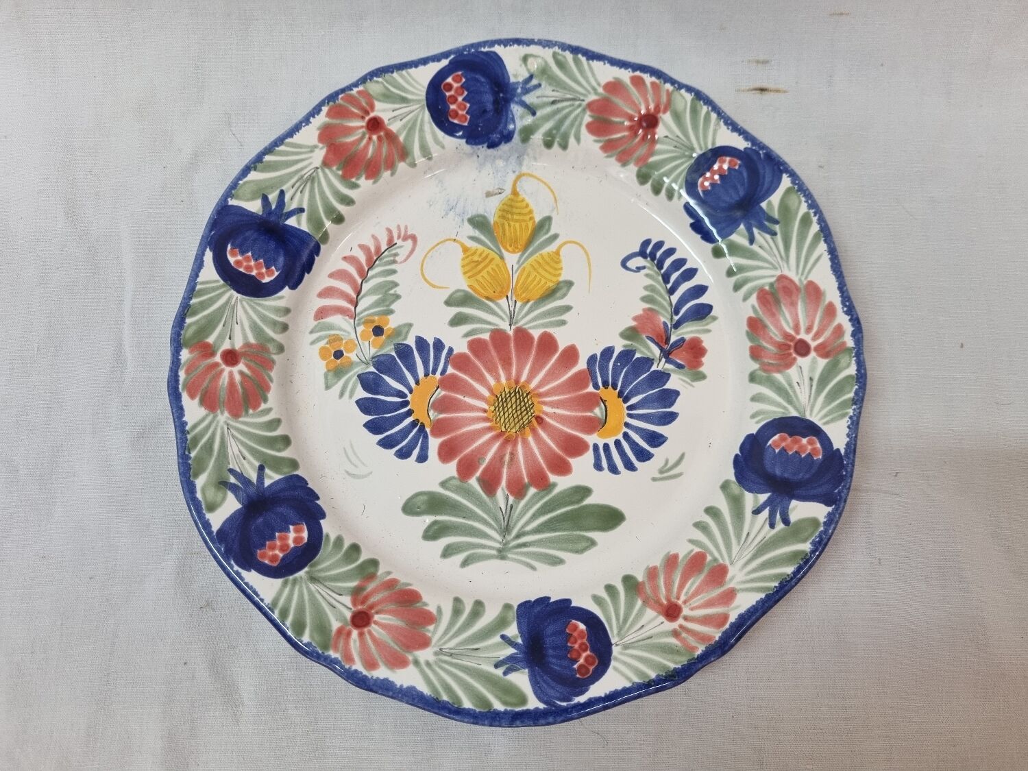 HB Henriot Quimper earthenware plate