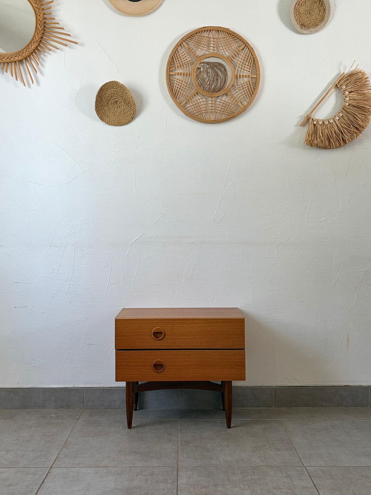 Scandinavian teak bedside table/nightstand